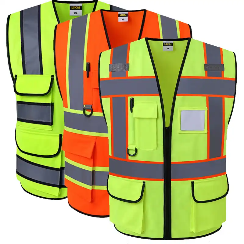 Pink Safety Vest For Women Hi Vis Vest With Reflective Stripes Safety