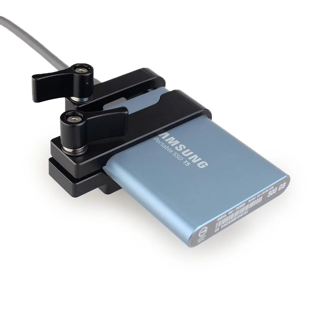 MAGICRIG крепление для samsung T5 SSD карты зажим для BMPCC 4K камера с USB-C кабель зажим и Холодный башмак крепление