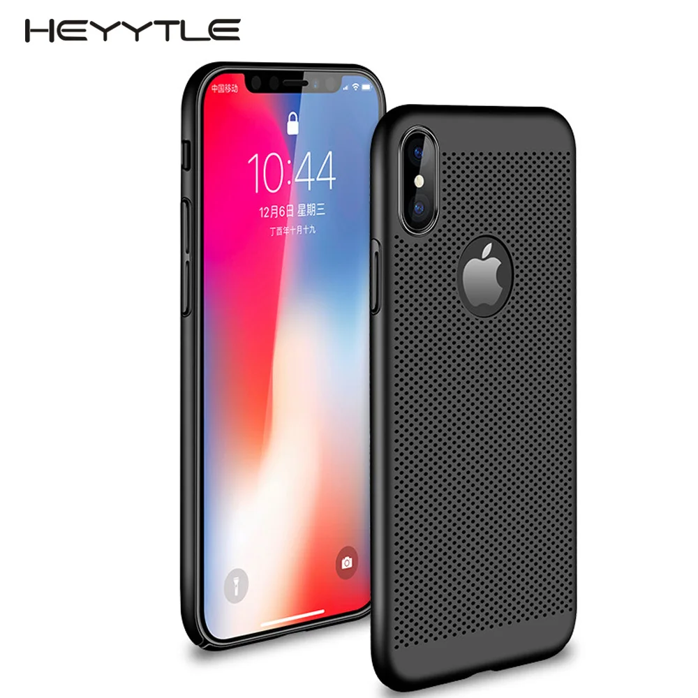 

Heyytle Ultra Thin Phone Case For iPhone 6 6s 7 8 Plus XS X XR Hollow Heat Dissipation Cases Hard PC Cover For iPhone 5 5S Coque