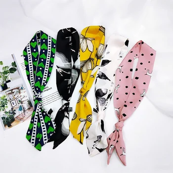 

2018 New Arrival Strip Print Comfortable Heart Animal Cloth 1PC Girls Unique Women Flower Chiffon Soft Scarf Bag Accessories