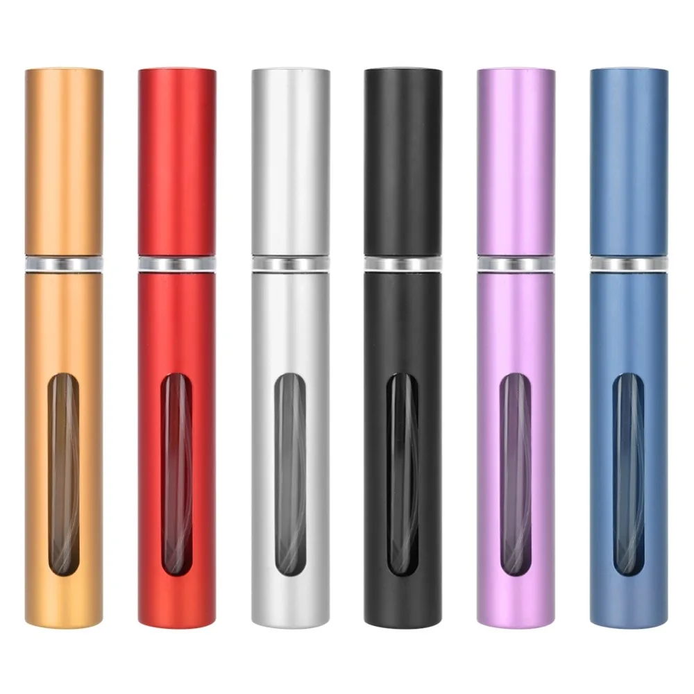 

5ml Portable Mini Empty Perfume Bottle Aluminum Bullet Head Refillable Perfume Atomizer Spray Bottle Travel Cosmetic Containers