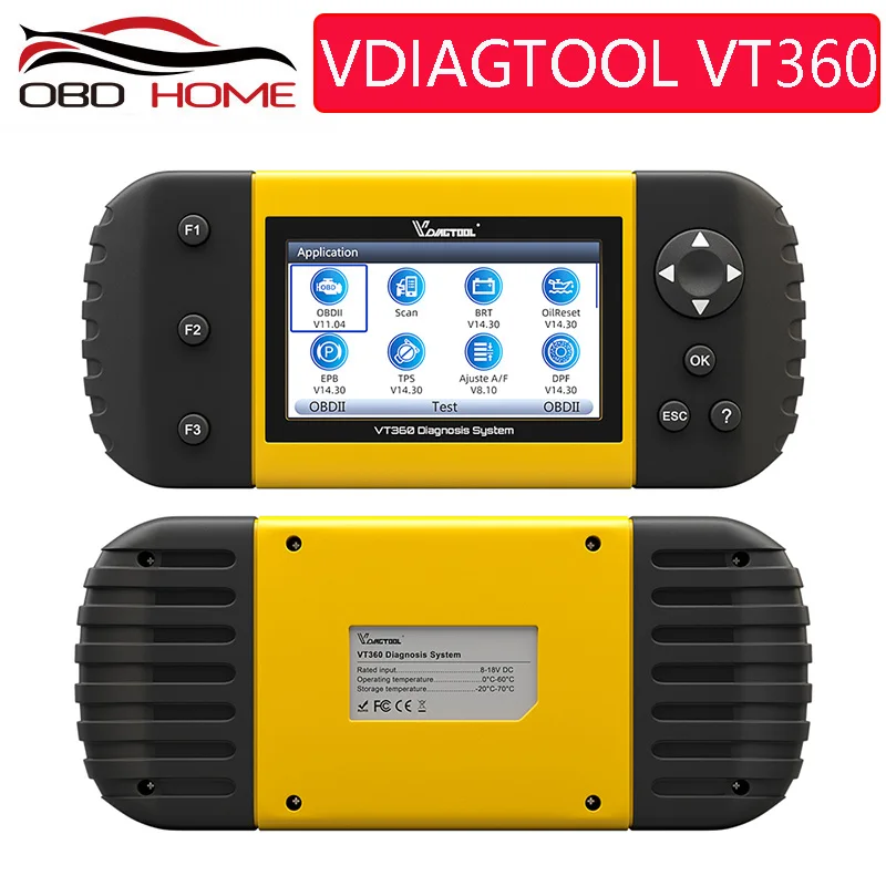 OBDII Car Diagnostic Tool ABS SRS SAS DPF TPMS EPB Reset Injector Airbag Scanner
