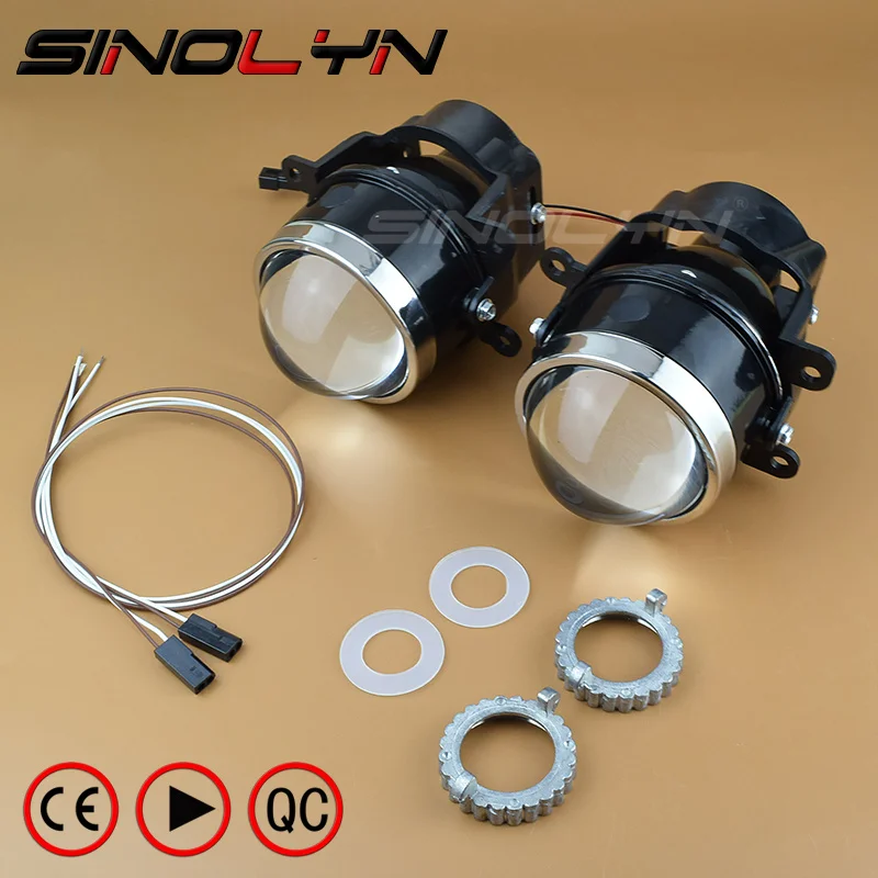 SINOLYN Newest LEADER Bixenon Projector Fog Light Lens Driving font b Lamp b font L03 with