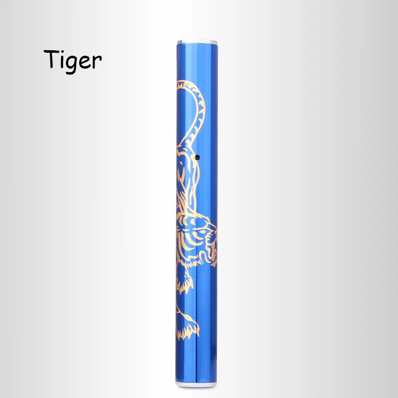 Мини электронная сигарета зажигалка USB дуя для сигарет; защита от ветра зажигалка беспламенный воздушный поток активации прикуривателя s - Цвет: Tiger