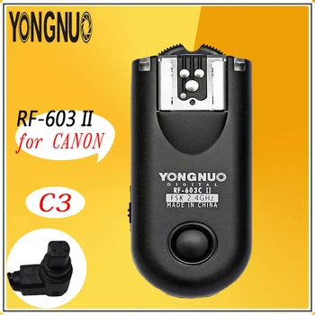 

YONGNUO RF603 II RF-603II 2.4G Wireless Flash Trigger Remote C3 for Canon 1D 1DS 1DX 5D Mark II III 6D 5D 7D 50D 40D 30D 20D 10D