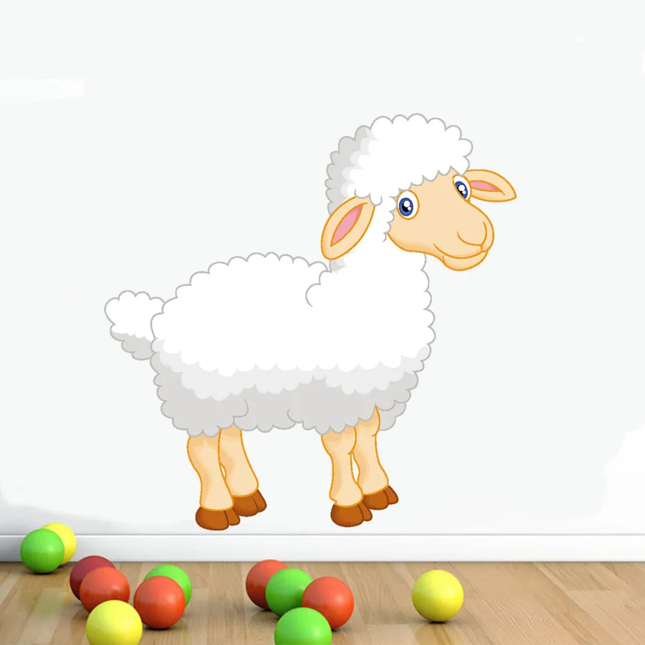 Cow Bull Goat Cartoon Cute Animals Wall Art Decals For Kids Nursery Bedroom Home Decor Vinyl Wall Sticker Removable Wallpaper