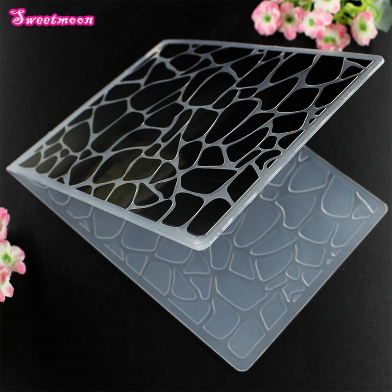 Stone texture DIY PLASTIC EMBOSSING FOLDER DIY SCRAPBOOKING PHOTO ALBUM CARD CUTTING DIES