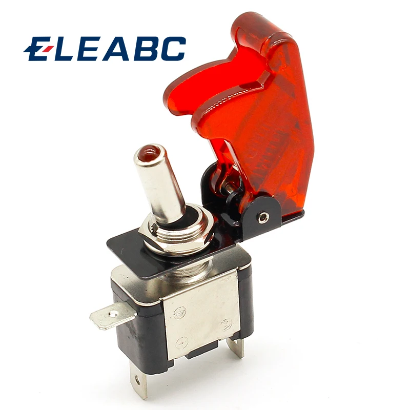 

1pcs High Quality Red 12V 20A Racing Car Truck Boat Cover LED Push Button Rocker Toggle Switch Control+ dust cover