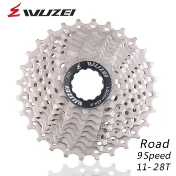 

WUZEI 9S 18S 27S Speed 11-28T Free Wheels Road Bicycle Flywheel Steel 9 Speed Cassette Sprocket Compatible for Parts 3500 R3000