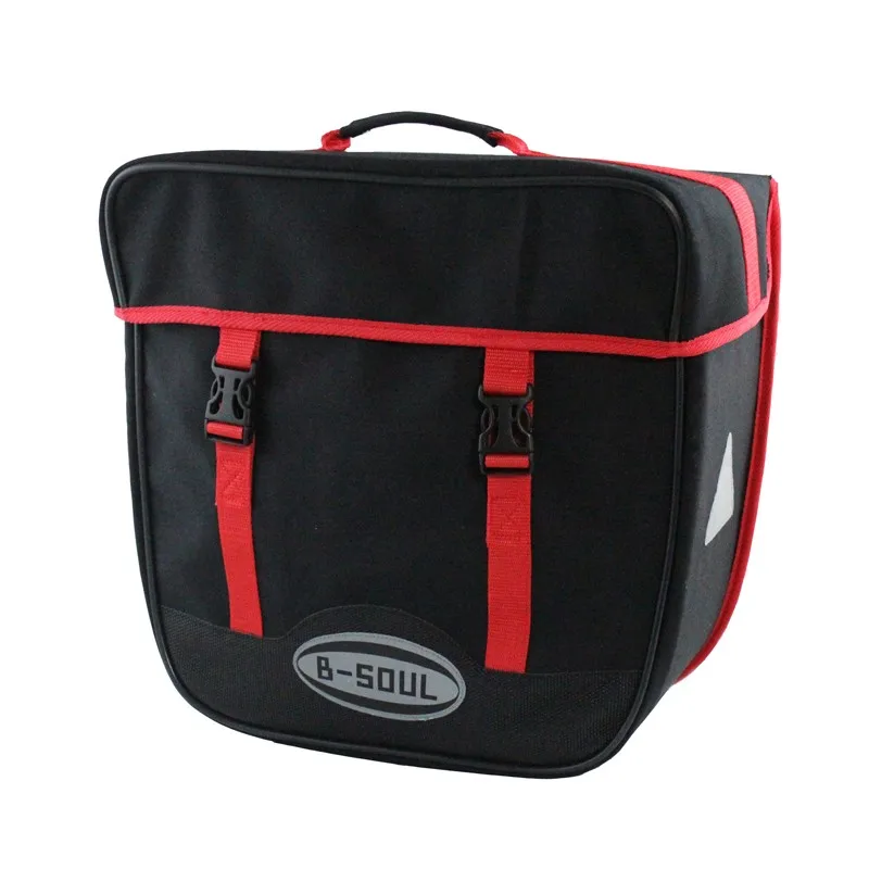 

B-SOUL 20L Waterproof Bicycle Bag Panniers Single Side Rear Rack Tail Seat Trunk Bag Pannier with Rain Cover Bike Bags 2 Colo