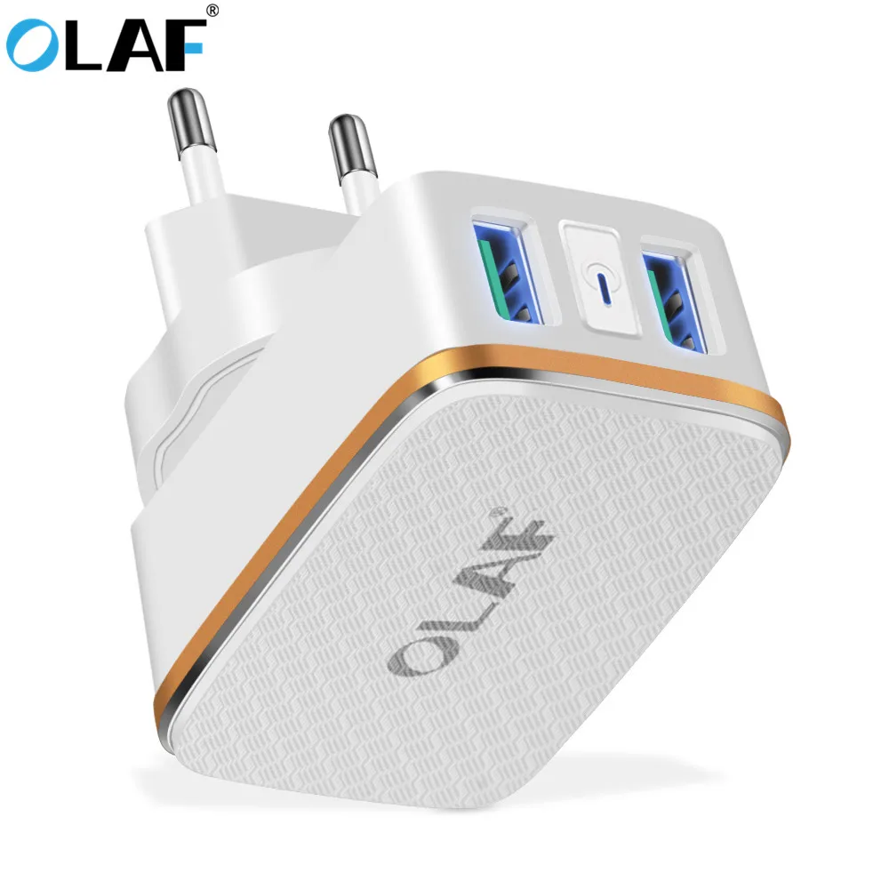 

OALF Dual USB Charger 5V 3.4A US EU Plug 2 in 1 Fast Charging Adapter For iphone X 7 Plus Samsung S9 Plus Xiaomi Mobile Phones