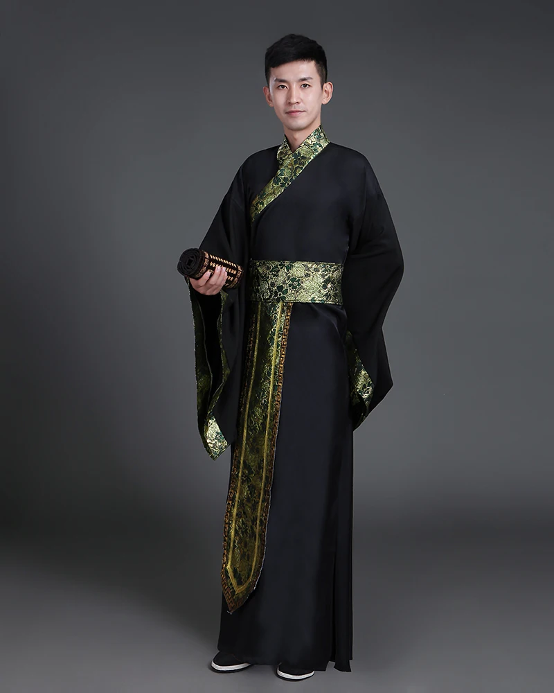 Ancient Chinese Costume Men Stage Performance Outfit for Dynasty Men Hanfu Costume Satin Robe Chinese Traditional Dress Men -