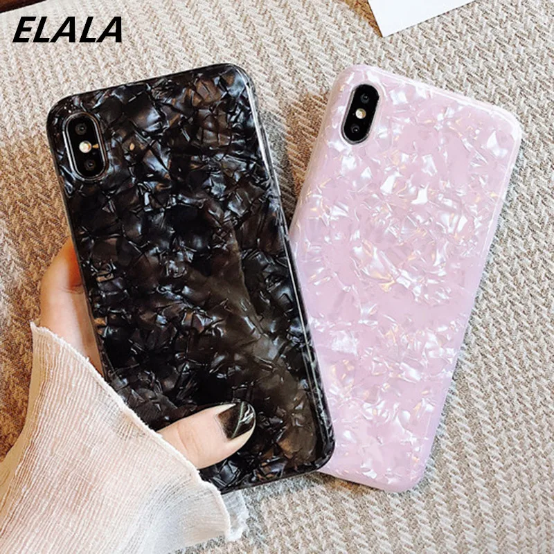 Funny Conch Shell Case For iphone 11 Pro X XS Glitter Silicone Soft TPU Back Cover iPhone 6s 7 8 XR Xs Max Lovely Coque |