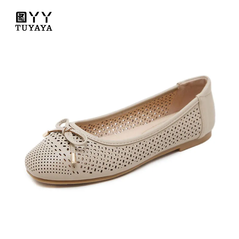 

2019 New Women Flats Shoes Ballet Flats Fashion Slip on Cut Outs Flat Women Shoes Sweet Hollow Summer Female Casual Shoes