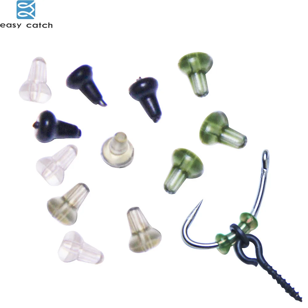 100 Pcs Di Pesca Alla Carpa Stoper Su Scorrevole Ganci Holder Terminal Tackle Gomma Pop Up