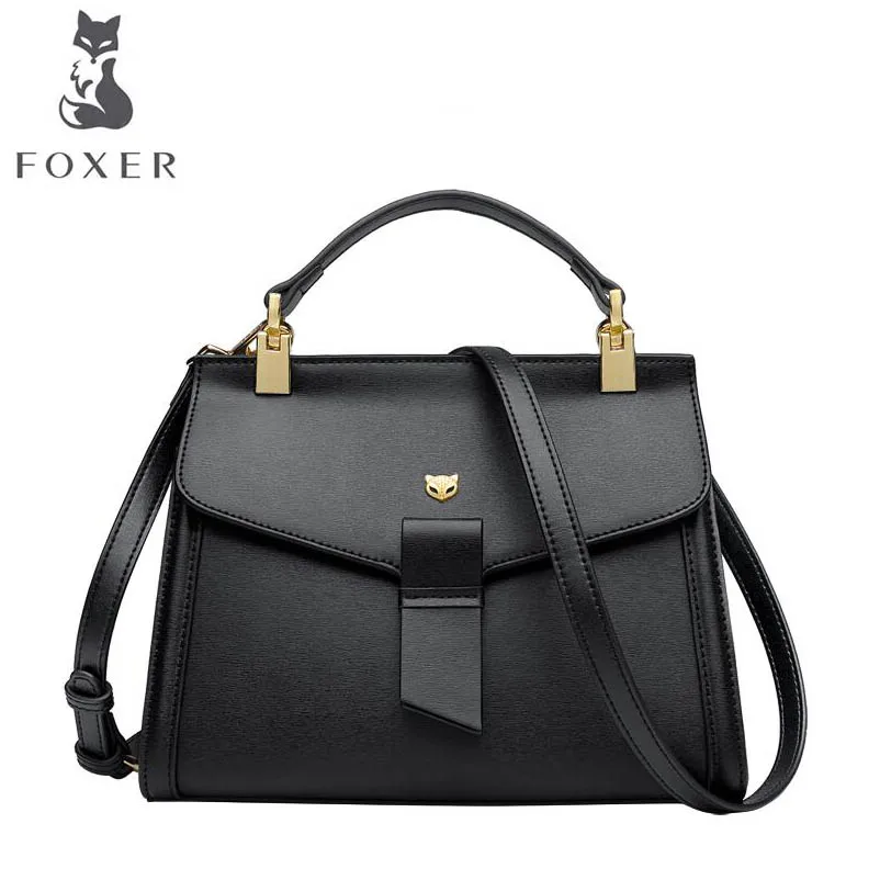 FOXER 2018 New Women leather bag designer famous brand leather women Cowhide bag Casual Cowhide fashion leather shoulder bag FOXER 2018 New Women leather bag designer famous brand leather women Cowhide bag Casual Cowhide fashion leather shoulder bag
