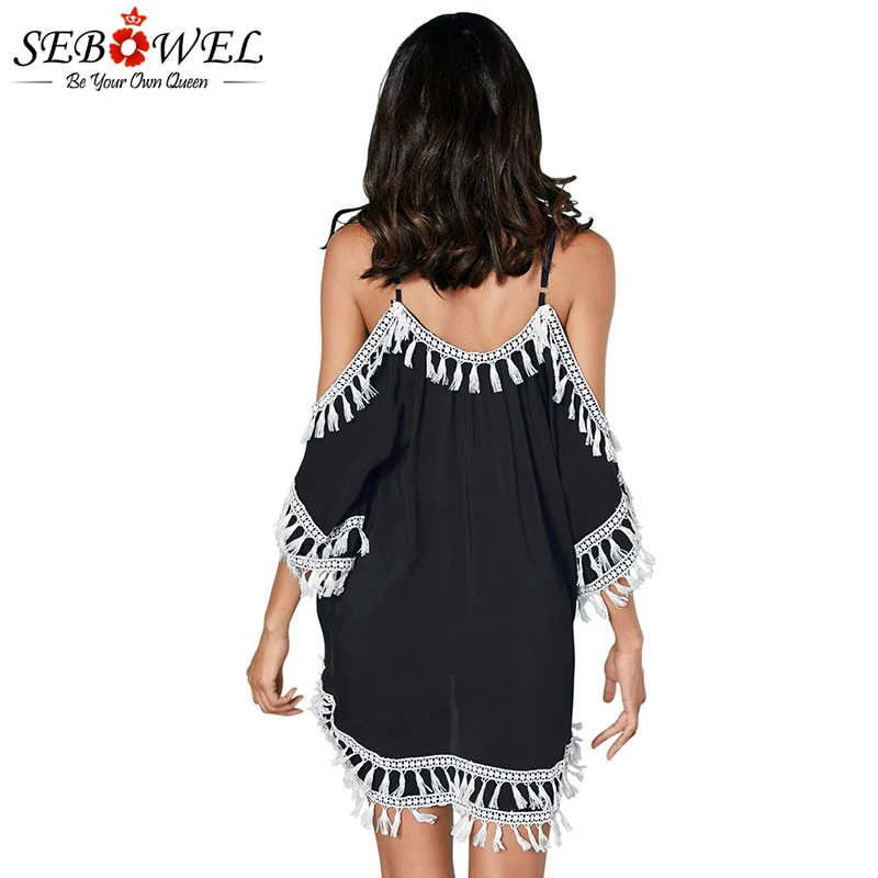Black-Boho-Tassel-Tunic-Cover-up-LC420080-2-2