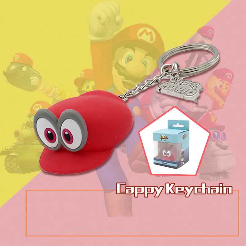 Аниме Супер Марио Кепка py брелок для ключей детская игрушка кулон