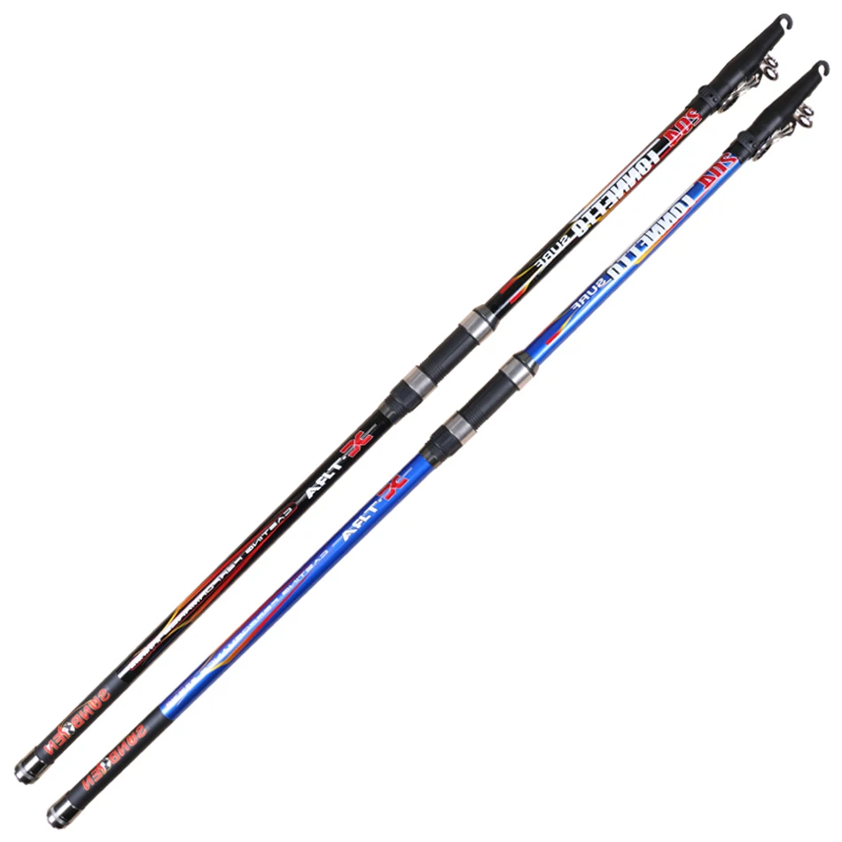 

UCOK 2pcs/pack 4.2m 4sections Telescopic Spinning Surfcasting Beach far shot powerful long distance throwing carbon fishing rod