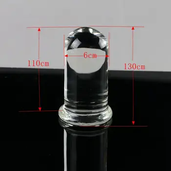 cylindrical clear glass big dildo anal plug large dildos fake dick lesbian gay sex toys for woman penis butt plug sextoys 6