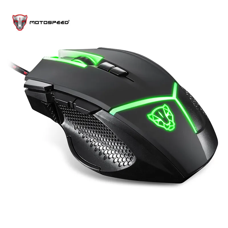 Motospeed V18 Gaming Wired Mouse 7 Button 4000DPI 8-grade LED Optical USB Precision Optical 9Keys Breathing Lamp with 1.8m Cable Motospeed V18 Gaming Wired Mouse 7 Button 4000DPI 8-grade LED Optical USB Precision Optical 9Keys Breathing Lamp with 1.8m Cable