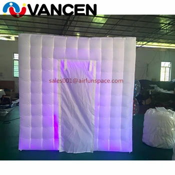 VANCEN inflatable tent photo booth wholesale white inflatable cube tent with led light party used led inflatable photo booth 2017 inflatable mushroom model with led light