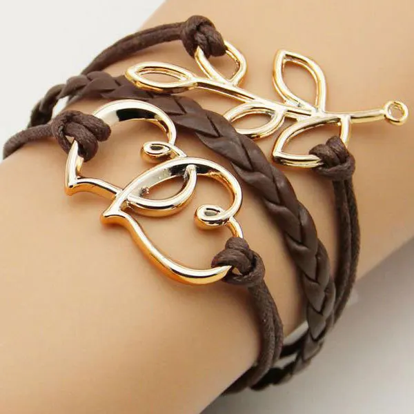 Handmade Braided Fashion Jewelry Leather Bracelet Men Anchor Handmade Braided Fashion Jewelry Leather Bracelet Men Anchor Bracelets For Women Best Friend Gift Free Shipping In Charm From