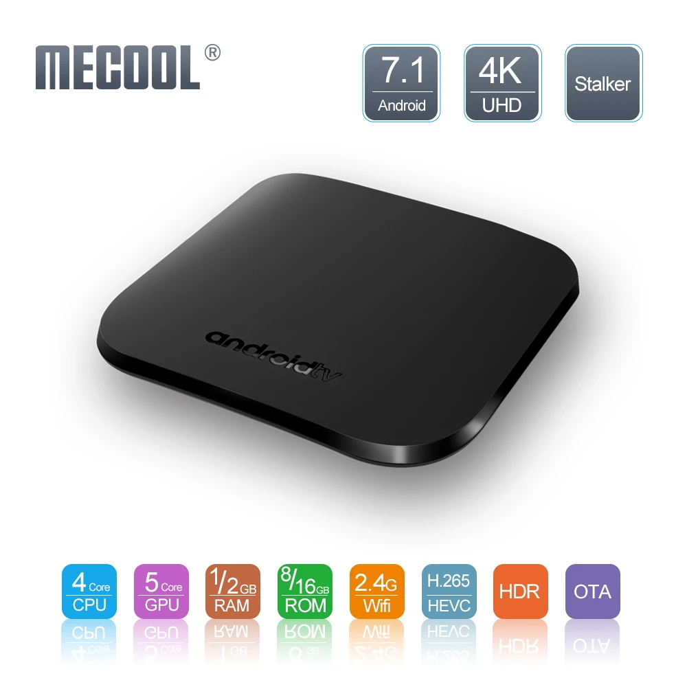 MECOOL M8S PLUS W Смарт ТВ приставка 2G+ 16G Amlogic S905W четырехъядерный умный дом приставка 4K 2,4 Gwifi медиаплеер