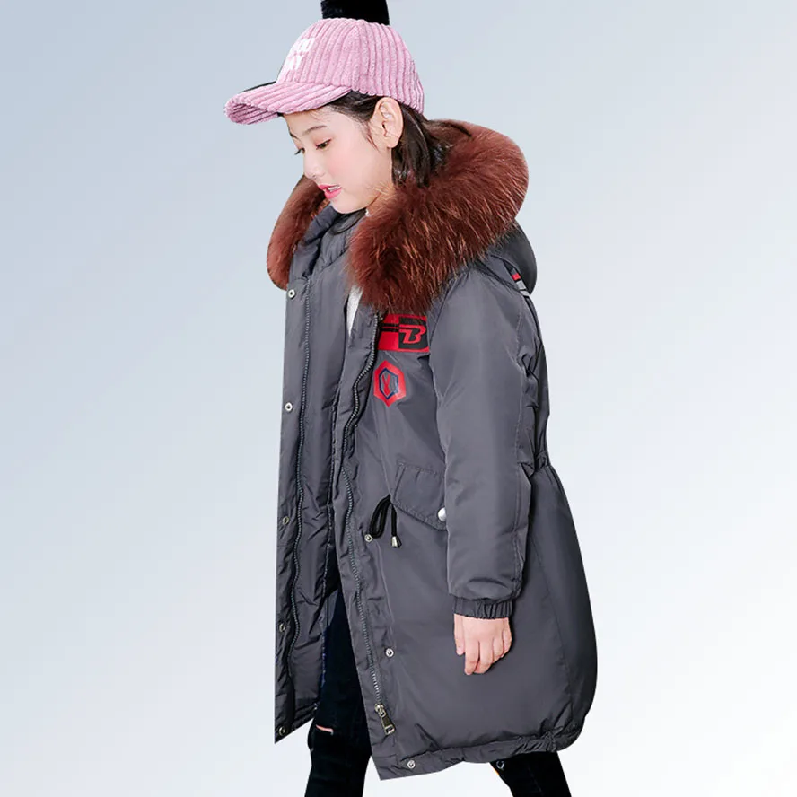 Girl Winter Coat Parka Kids Winter Jacket 2018 Children Winter Jacket Warm Thick Fur Collar Hooded Long Down Coat Teen Outerwear Girl Winter Coat Parka Kids Winter Jacket 2018 Children Winter Jacket Warm Thick Fur Collar Hooded Long Down Coat Teen Outerwear