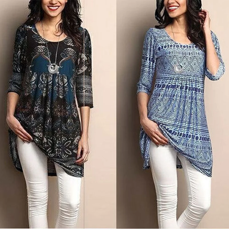 Women Blouse New Fashion Women's Loose Long Sleeve Cotton Casual Blouse Shirt Tunic Tops Blouse