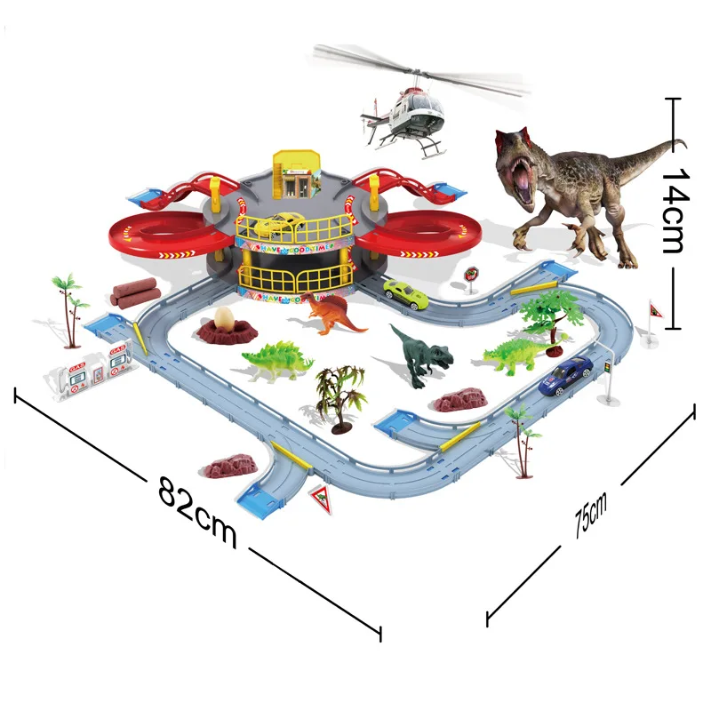 Детские головоломки DIY модель комплект двойной трек гоночный динозавр миниатюрные домики казино игрушки детские развивающие творческие