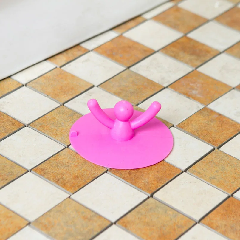 

Multi-fuctional Kitchen Silicone Sink Strainer Small Person Shape Sink Filter For Bathroom Hair Sewer Drain Bathtub Cover Plug