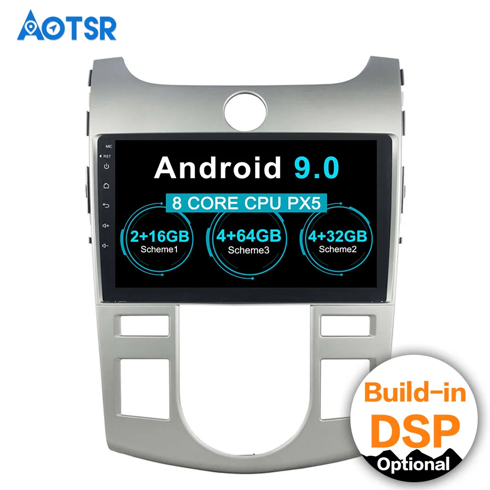 Top Android 9.0 8 core Car GPS Navigation for KIA CERATO FORTE 2008 2009 2010 2011 2012 Car Multimedia Radio Stereo radio headunit 1