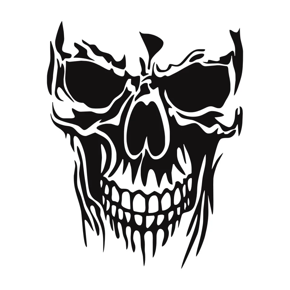 Anycuros Funny Personality Skull Car Sticker Fashion Classic Decorative Motorcycle Car Accessories 2228CM (5)