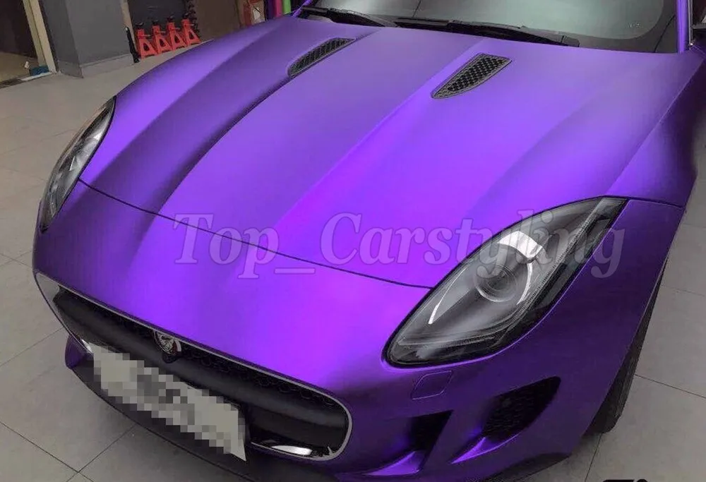 MATT CHROME PURPLE METALLIC CAR WRAP FILM (4)