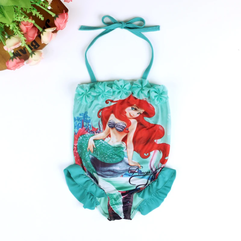 

Girls one piece swimwear bikini meisje children's swimwear girls bathing suits baby swimming suit toddler little mermaid ballet