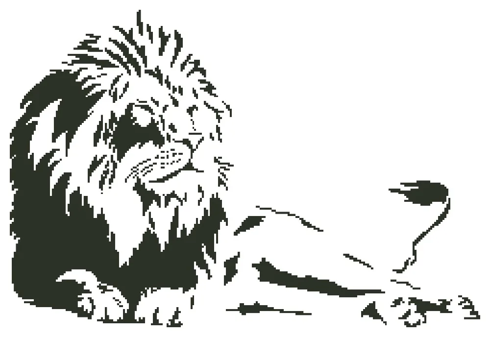 

Lion cross stitch package simple animal 18ct 14ct 11ct white fabric cotton silk thread embroidery DIY handmade needlework
