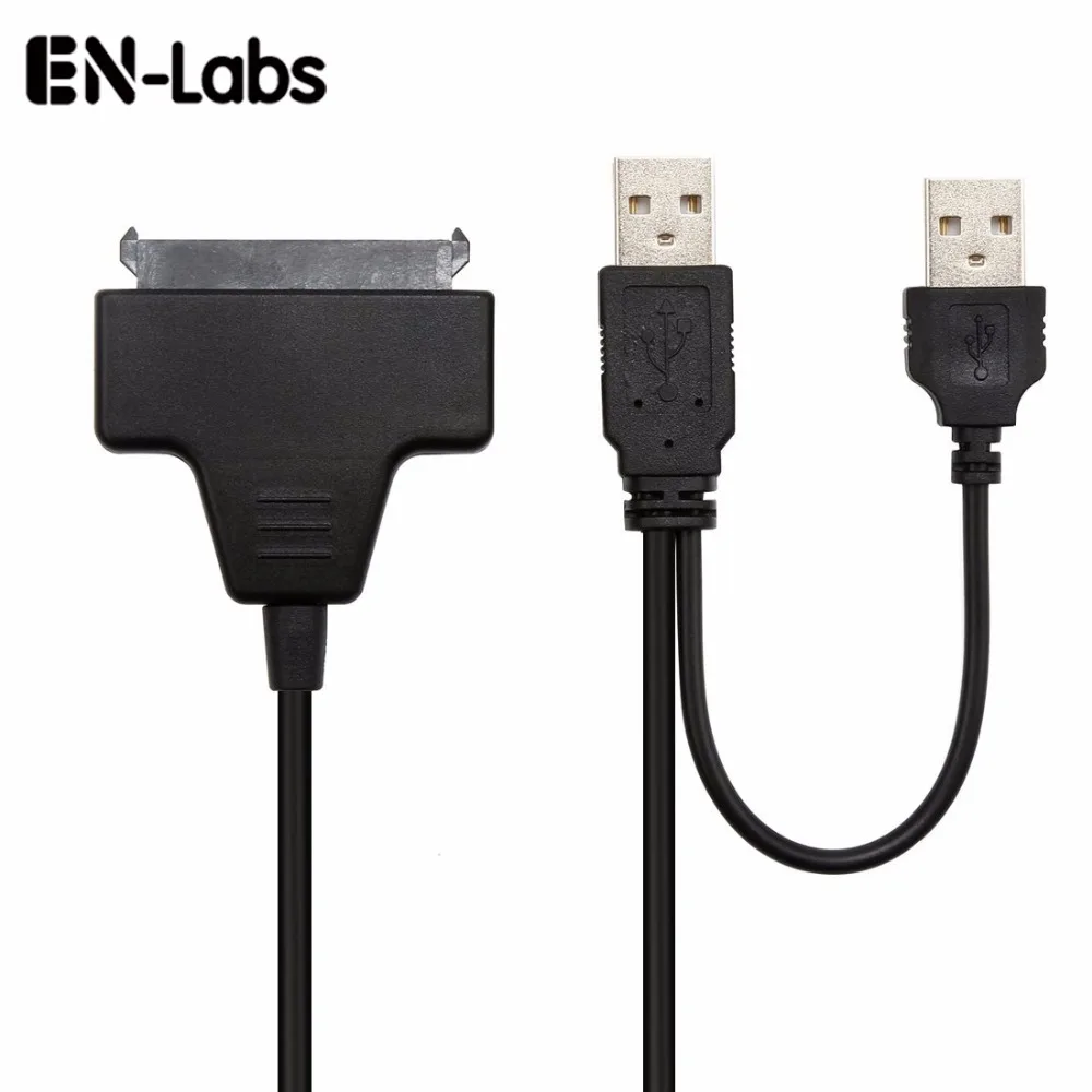 Кабель переходник En Labs с USB 2 0 на 5 Sata для SSD/HDD 480 Мбит/с запасным питанием USB|2.5 sata|2.5