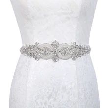 Inofinn Z01 хрустальные свадебные аксессуары атласный ремешок для свадебного платья Свадебная лента на талии поясом для свадьбы вечернее платье для выпускного вечера