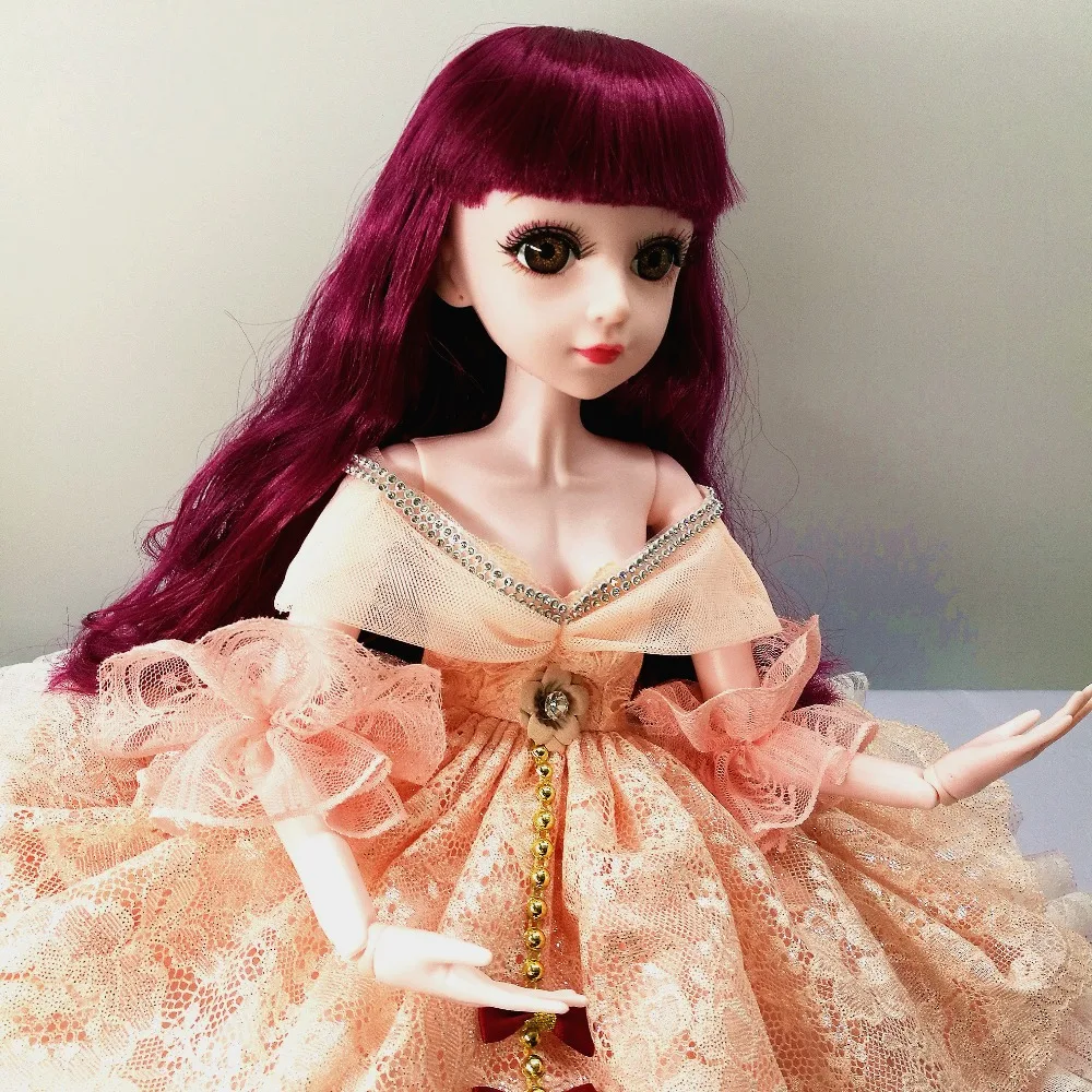 BJD кукла 1/3 коричневые глаза с BJD одежда обувь 60 см Кукла девочка подарок игрушки ручной работы силиконовая кукла реборн модная игрушка для детей