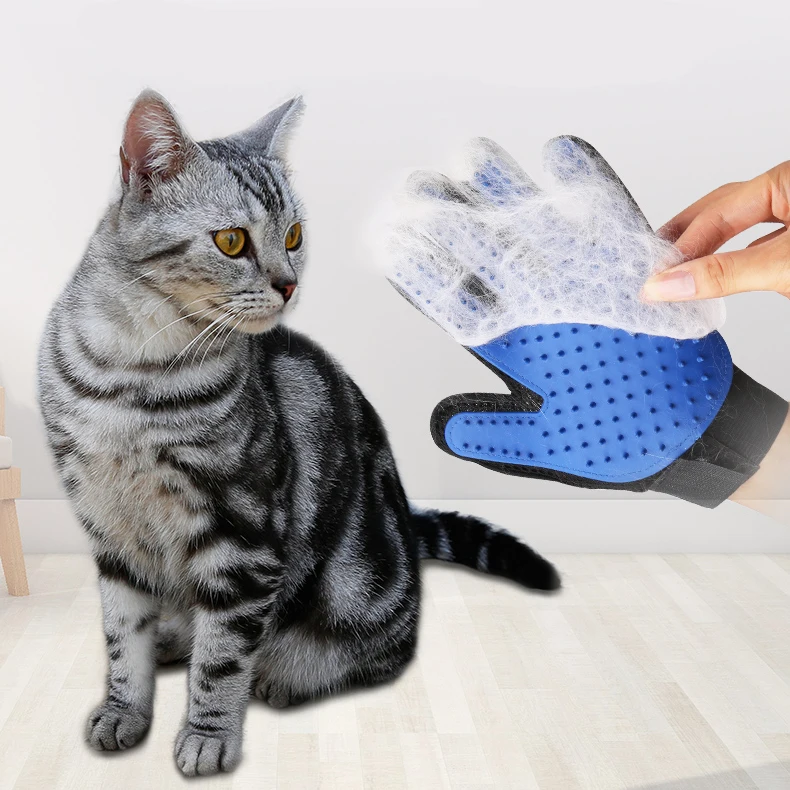 

Pet brush Glove Silicone Dog Deshedding Gentle Efficient Pet Grooming Glove Pet Glove Dog combs Dog Bath Cat cleaning Supplies