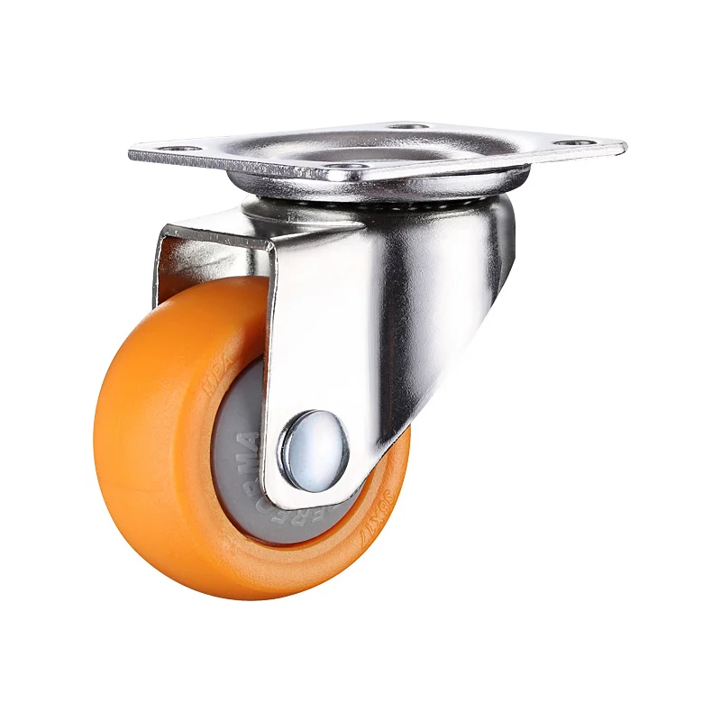

4pcs 1.25 inches 32mm Heavy Duty 80kg Orange Swivel Castor Wheels Trolley Furniture Caster Rubber