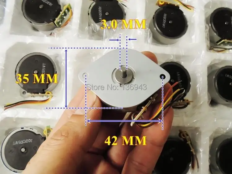 

Free Shipping!! 3PCS Japanese Original FDK 35MM Two-Phase Four-Wire Circular Stepper Motor