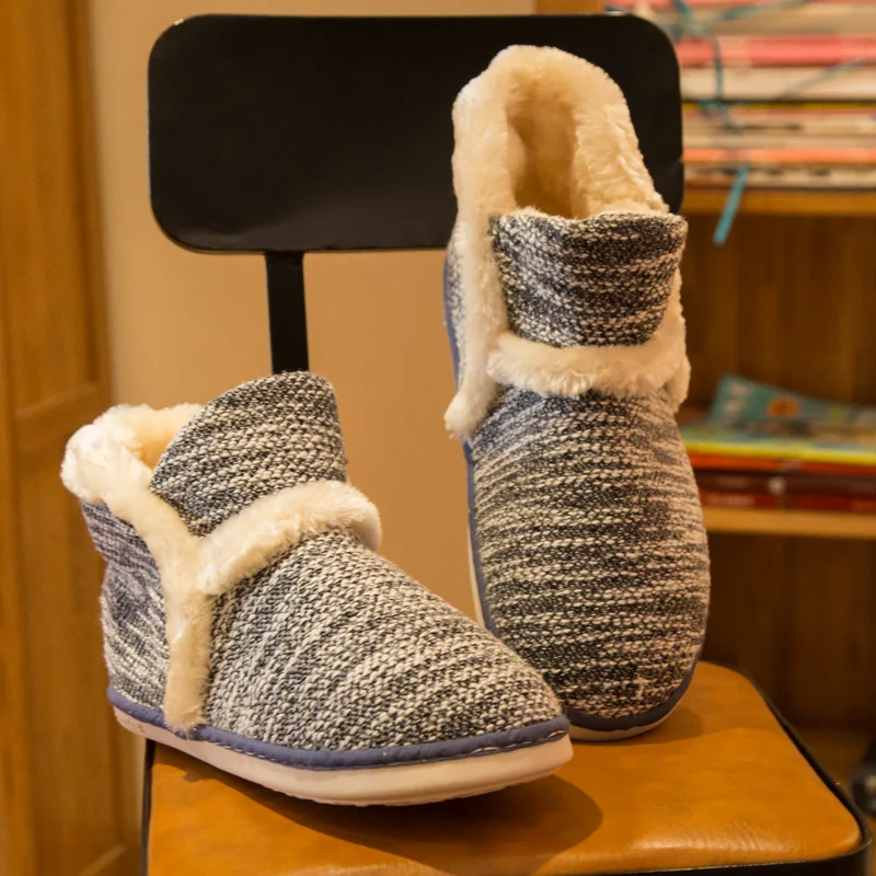 Vente Hiver Pantoufles À La Maison Chaudes Adulte Hommes Et Femmes Pantoufle de Ménage Doux Non Slip Courtes Peluche Plancher Intérieur Chaussures