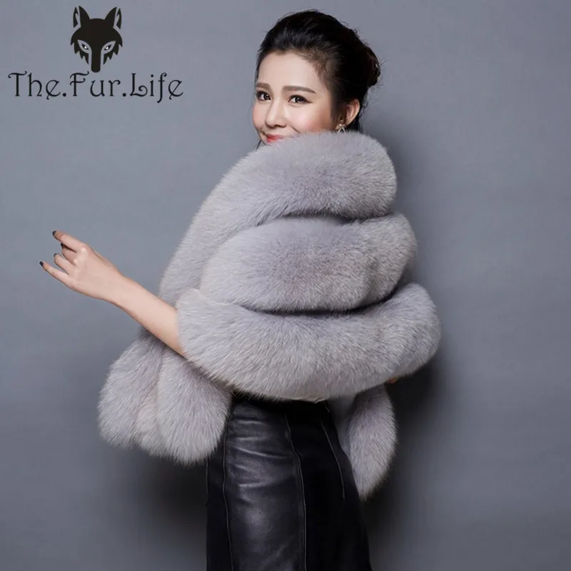 

New Real Full Pelt Fox Fur Fur Coats Bridge Women Coat Fox Poncho Wedding Genuine Fur Cape Winter White Real Fox Fur Shawl