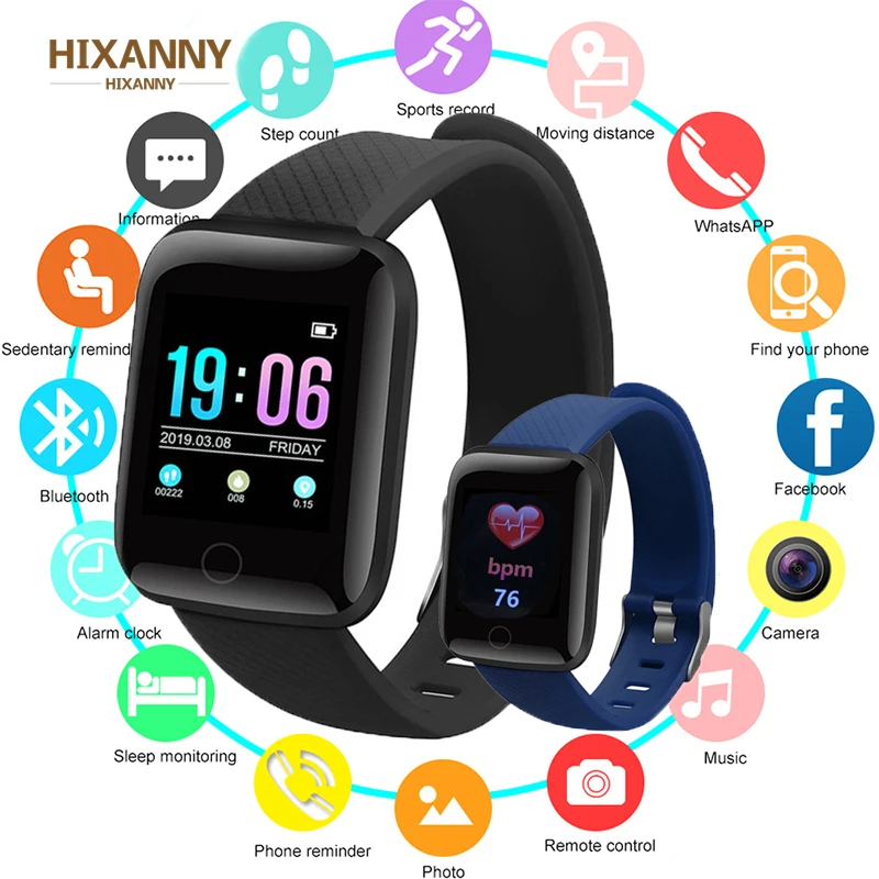 

D13 Smart Watch Men Women for Android Apple Phone Waterproof Heart Rate Tracker Blood Pressure Oxygen Sport Smartwatch Relogio