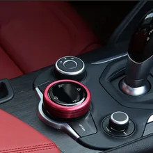 Автомобильный интерьер шестерни мультимедиа ручка украшения кольцо Крышка для Alfa Romeo Giulia Stelvio аксессуары для автомобиля-Стайлинг