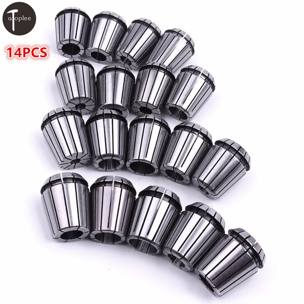 

NEW 14PCS/set ER32 Precision Spring Collet Set 3mm-13mm CNC Boring Milling Drilling Tapping Processing Clamping Tools