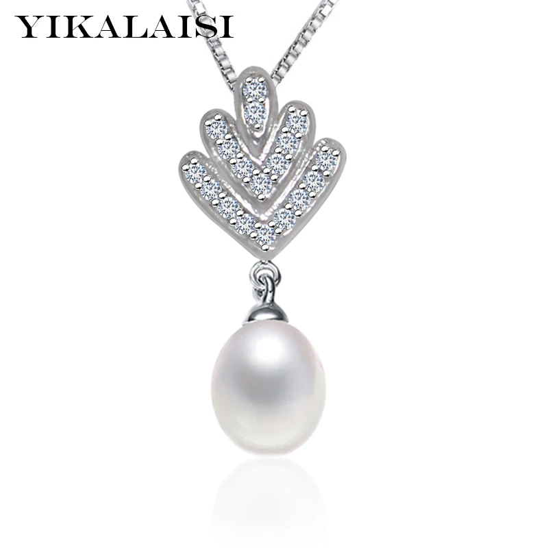 

YIKALAISI 2017 Necklace Pearl Jewelry Natural Freshwater Pearl choker 8-9mm real pearl 925 Sterling Silver Jewelry For Women
