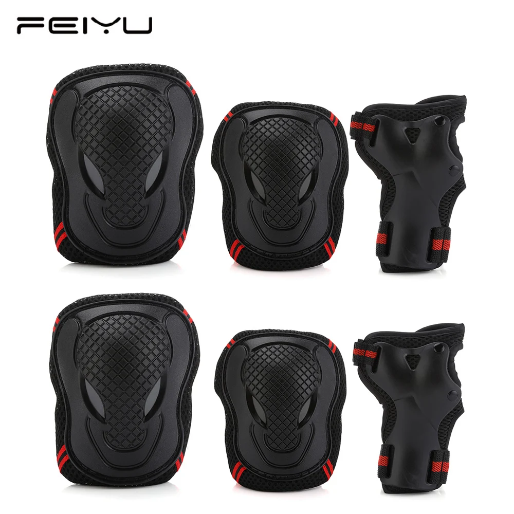 FEIYU Knee Elbow Pads Wrist Guards Protective Gear Set Cycling Skateboard Ice Skating Roller FEIYU Knee Elbow Pads Wrist Guards Protective Gear Set Cycling Skateboard Ice Skating Roller
